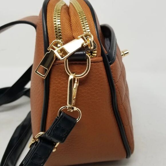 Brown and black Pebbled Crossbody Purse - Picture 6 of 10